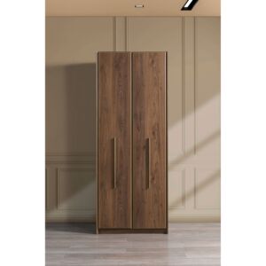 Diamond Two Door Wardrobe - Dark Brown