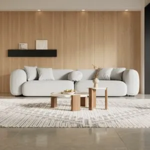 كنبة رباعية كوانتو - رمادي فاتح