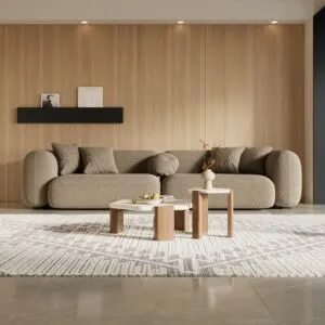 كنبة رباعية كوانتو - بني فاتح