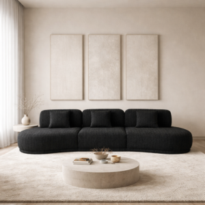 كنبة ثلاثية كاتيا - اسود