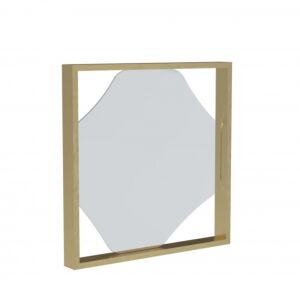 مرآة حائط كيرفد رومبوس مربعة - ذهبي مطفي
