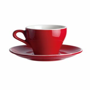 فنجان قهوة تركية مع الصحن - احمر
