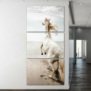 لوحة فنية نتاليا ثلاث قطع بتصميم الطبيعة -حصان