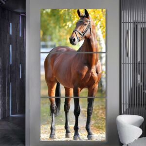 لوحة فنية راسا ثلاث قطع بتصميم الطبيعة - حصان