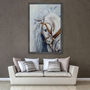 لوحة قماشية عصرية بتصميم حصان
