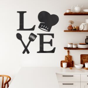 ديكور جداري أكرليك بنقشة أحب الأكل والطبخ
