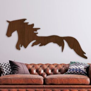 لوحة خشبية مودرن بنقش حصان