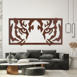 لوحة ديكور خشبية بنقشة نمر