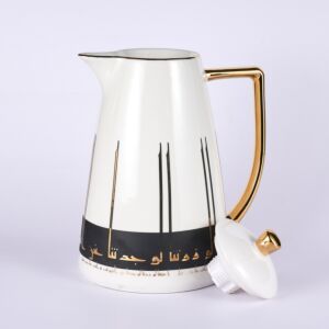 دلة فاخرة للشاي و القهوة من كوفي - ابيض واسود