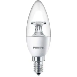 لمبة كاندل - بلح لون الانارة اصفر غطاء شفاف - فليبس