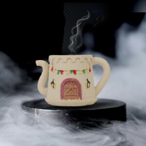 مبخرة من البولي شكل ابريق شاي بيج