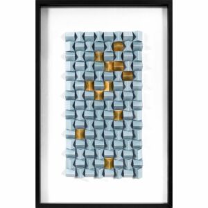 ديكور جداري جلد وزجاج كوبا - ازرق فاتح