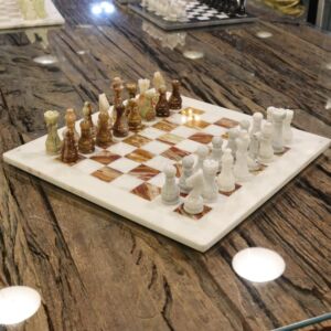 تحفة شطرنج فلورينس - أبيض وعسلي