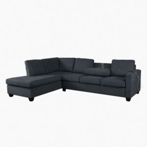 Urbanella Four-Seater Corner Sofa with Cup Holder and USB Port