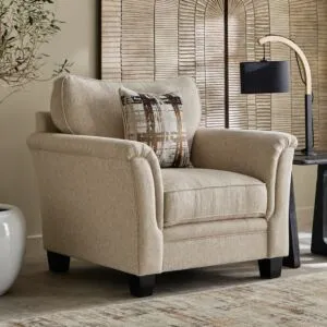 كنبة قماش بمساند ذراعين مع وسادة من أوربان