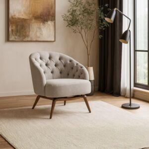 كرسي مفرد بريتا - رمادي