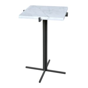 طاولة جانبية ديلان أسود سطح رخامي أبيض
