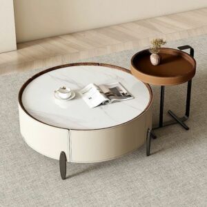 Modern Elegance Coffee Table - Cream