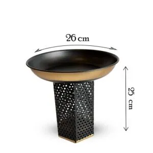وعاء تقديم بقاعدة  ريفيل - اليجانس اسود - كبير