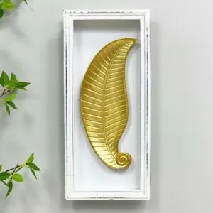 لوحة خشب ديمي شكل ورقة شجر