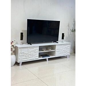 طاولة تلفزيون كارلا 180 سم - ابيض