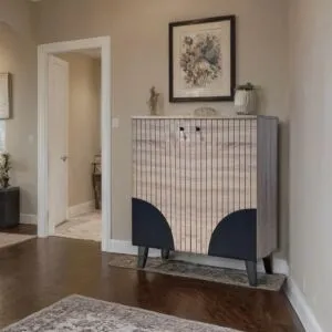 خزانة أحذية 2 باب مارفيل - خشبي واسود