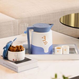 ترمس شاي من هيْدا - 1 لتر - ابيض ومتعدد الالوان