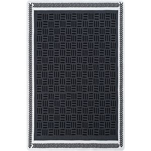 سجادة غاندي من لومز 160x230 - رمادي غامق وابيض