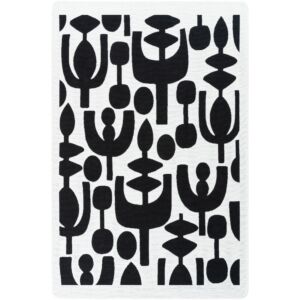 سجادة مرجان من لومز 160x230 - ابيض واسود