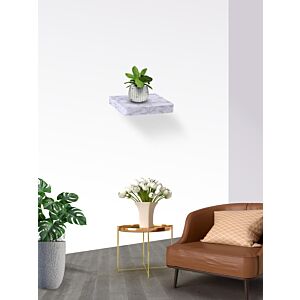 رف جداري رواندوس طول 25 سم لون رخامي فاتح