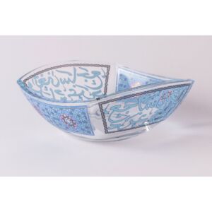 طقم زبدية 6 قطع كينوا - ازرق وبلاتين