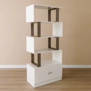 وحدة أرفف تشيرل خشب متعددة الإستخدام مع وحدة تخزين سفلية 