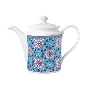 إبريق شاي مولتو - ازرق وبلاتين