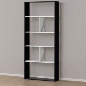 وحدة رفوف بستورا لون ابيض واسود