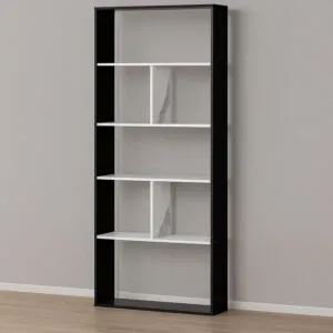 وحدة رفوف بستورا لون ابيض واسود