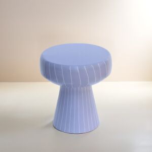 طاولة جانبية بخطوط عامودية - بنفسجي وابيض