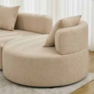 كنبة ثلاثية كتان كلاود لاونج - بيج