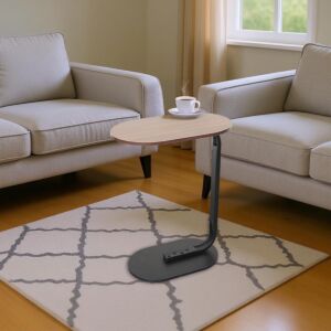 طاولة جانبية بيضاوية بيكو - بني وأسود