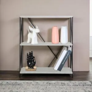 وحدة رفوف كانديس خشب ماليزي 3 ادوار  متعددة الإستخدام رمادي 