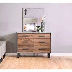 تسريحة مع مرآة نوردن - بني ومتعدد الألوان