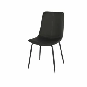 كرسي طعام ماربل - رمادي غامق واسود