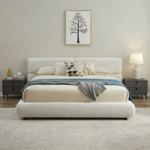 سرير كينغ بوكليه 180×200 سم بوسطن - بيج فاتح