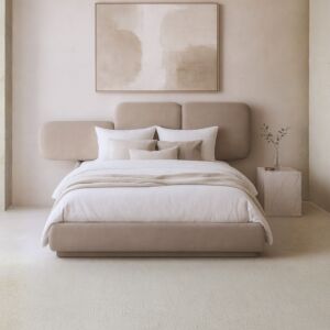 سرير كينغ الورا 180x200 - بني فاتح