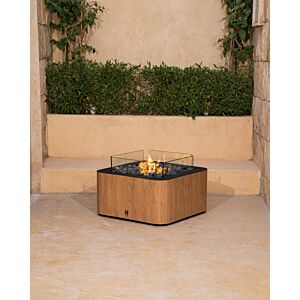 مدفأة أرافو مربعة - بيج واسود