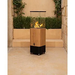 مدفأة عمودية أرافو - بيج واسود