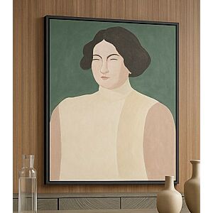 لوحة جدارية سنتوريني برواز اسود 100x150 سم