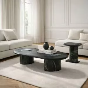  طاولة قهوة أرماند - اسود واخضر