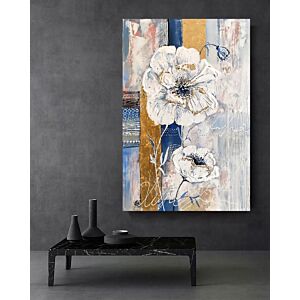 لوحة جدارية ورود بأسلوب تجريدي