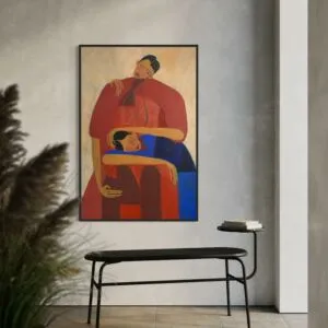 لوحة جدارية مودرن سونتال - 120x80 سم - برواز اسود