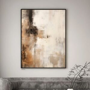 لوحة جدارية فنية اسوي 105X212 سم - برواز اسود